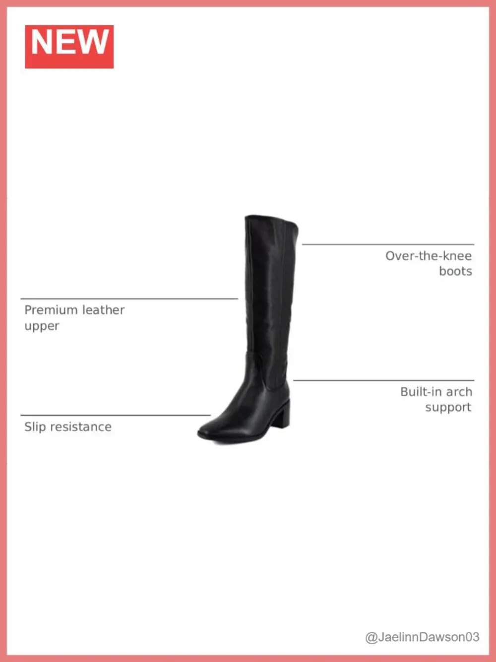 Over-the-Knee Leather Boots Block Heel Square Toe Comfort